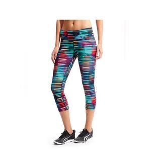 Athleta Laser Beam Sonar Cropped Leggings Capris Size Medium